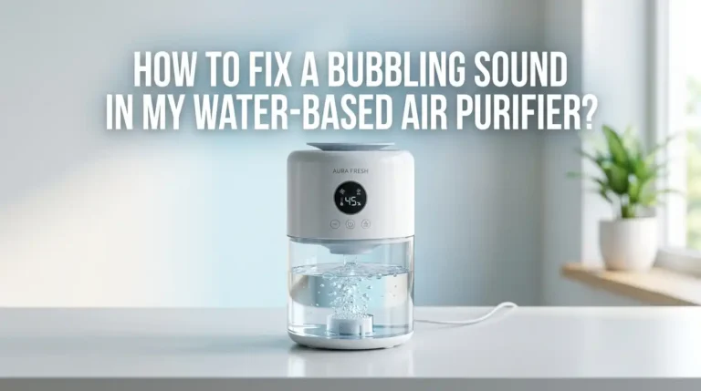 How To Fix A Bubbling Sound In My Water Based Air Purifier?