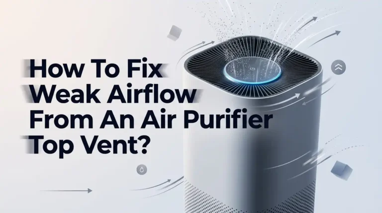 How To Fix Weak Airflow From An Air Purifier Top Vent?